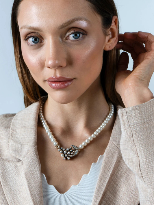 Pearl Cluster Necklace