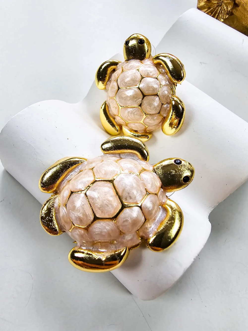 Golden Turtle Earrings