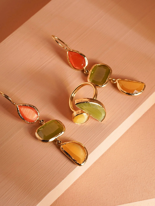 Cat’s Eye Earring & Ring Set