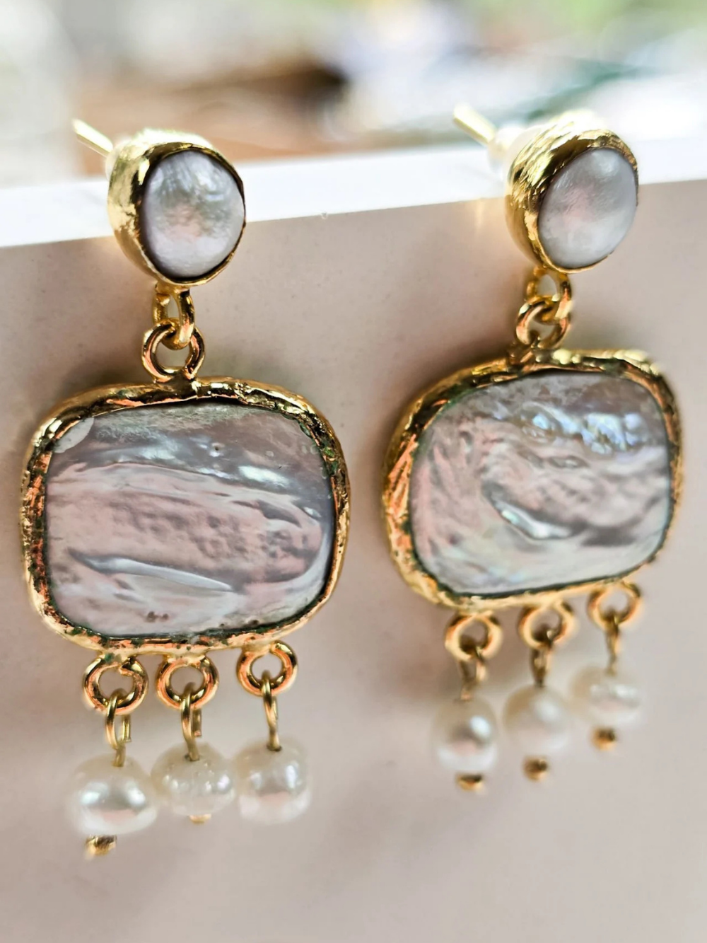 Dangling Pearl Earrings