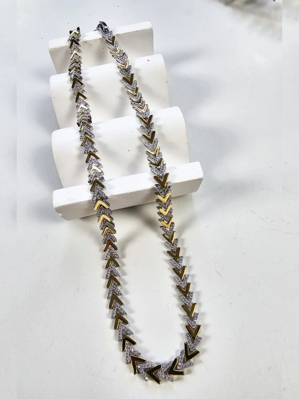 V Shaped Stone Necklace