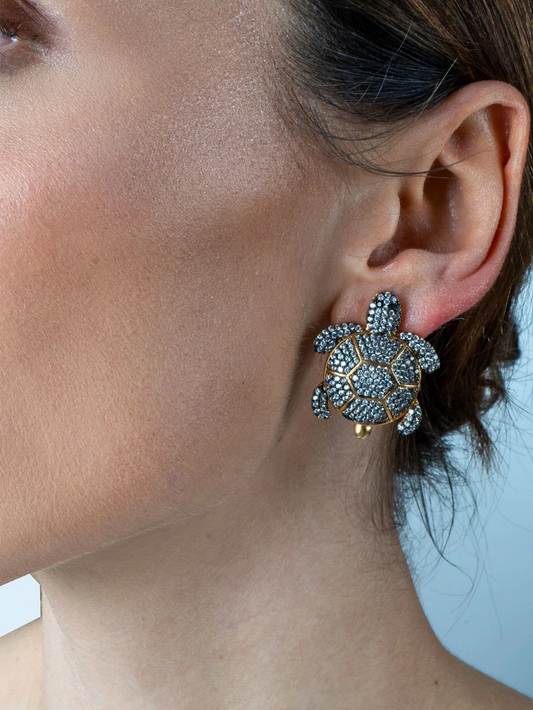 Zircon Turtle Earrings