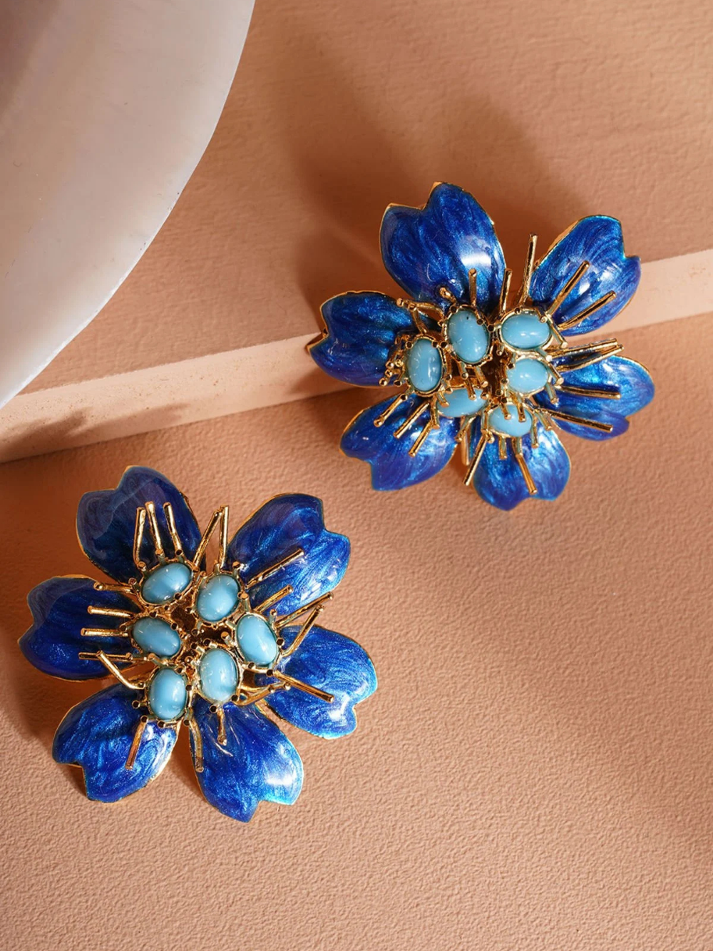 Blue Flower Earrings