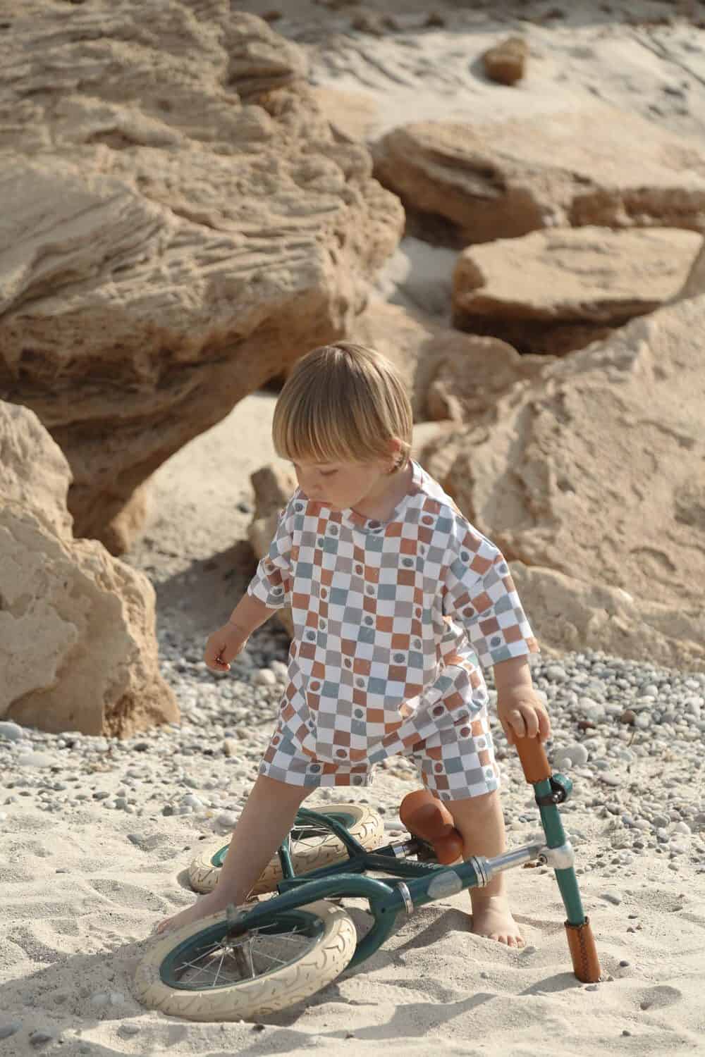 Smiley Printed 100% Organic Cotton Baby Unisex Oversize 2-Piece Set