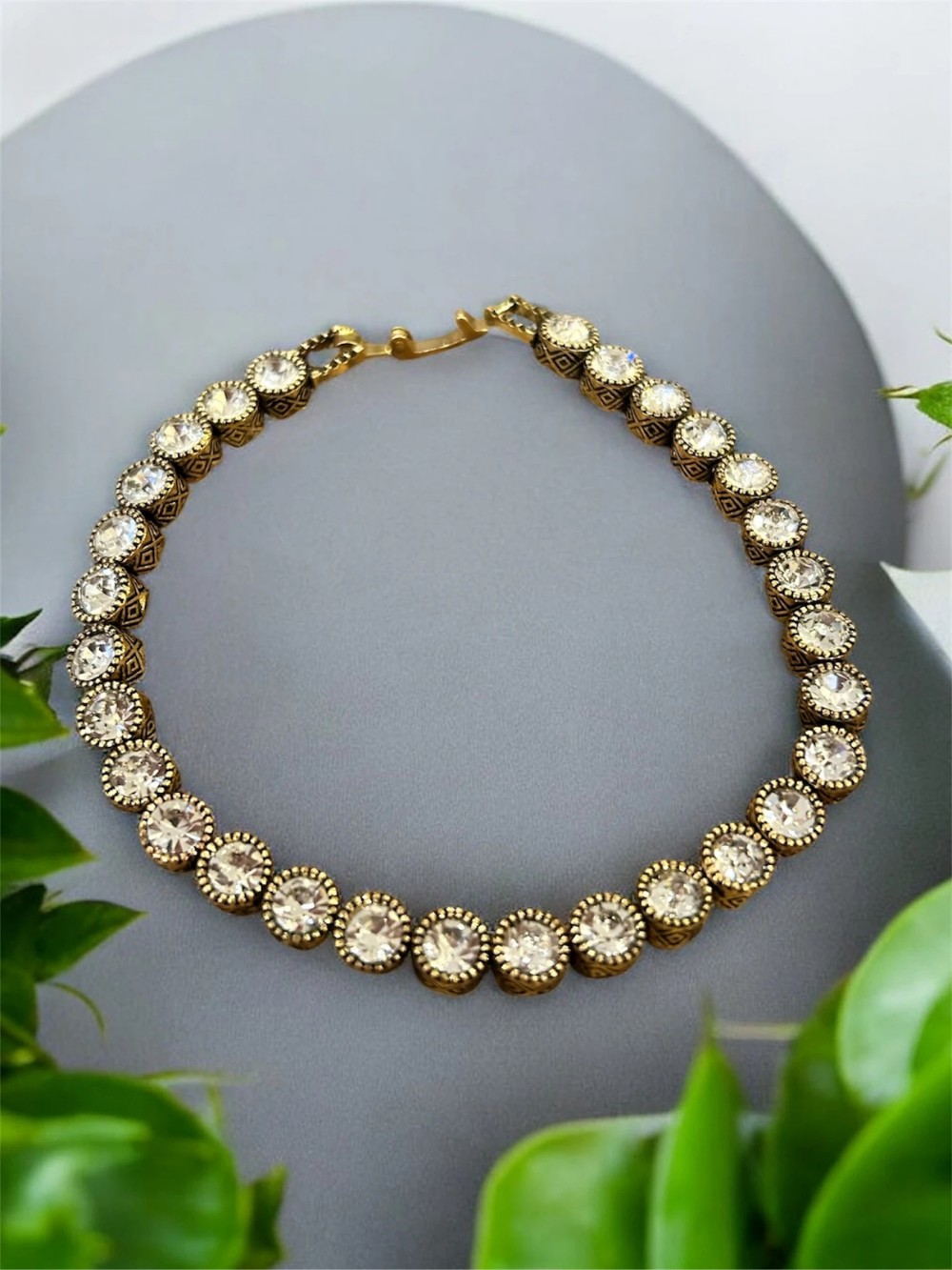 Diamond Cut Zircon Stone Tennis Bracelet