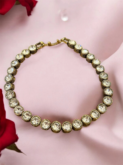 Diamond Cut Zircon Stone Tennis Bracelet