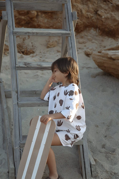Cactus & Seashell Patterned 100% Organic Cotton Oversize Baby & Kids Set