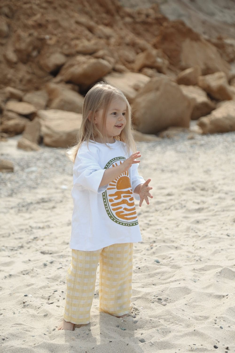 Sunshine Printed Oversize Baby & Kids T-shirt – 100% Cotton, Breathable Fabric