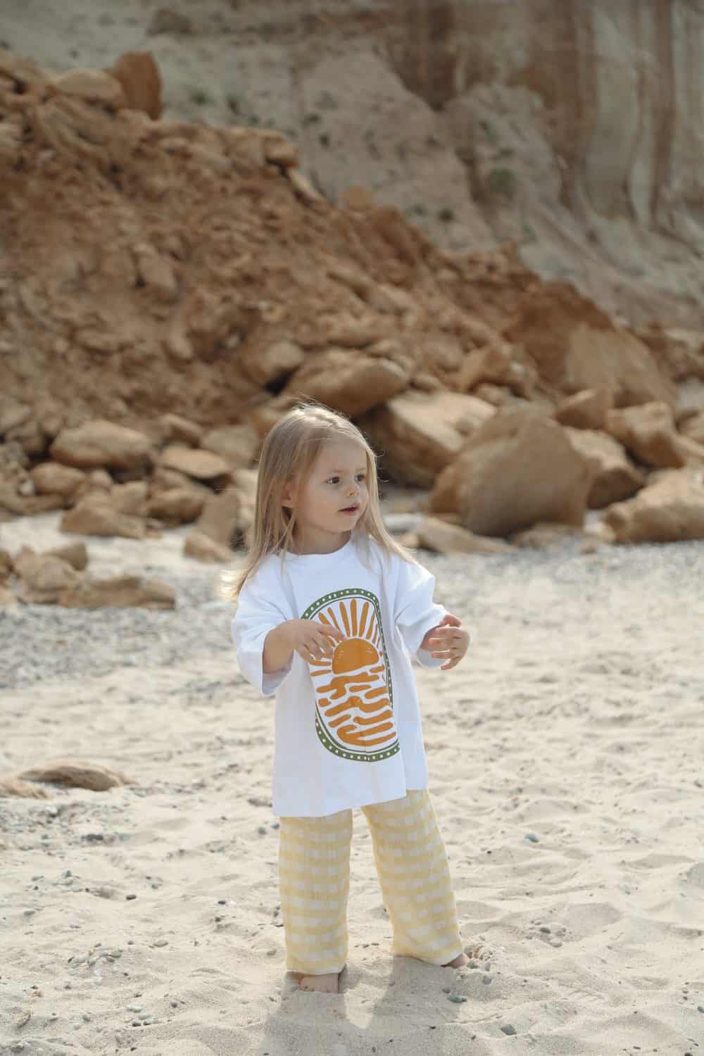 Sunshine Printed Oversize Baby & Kids T-shirt – 100% Cotton, Breathable Fabric
