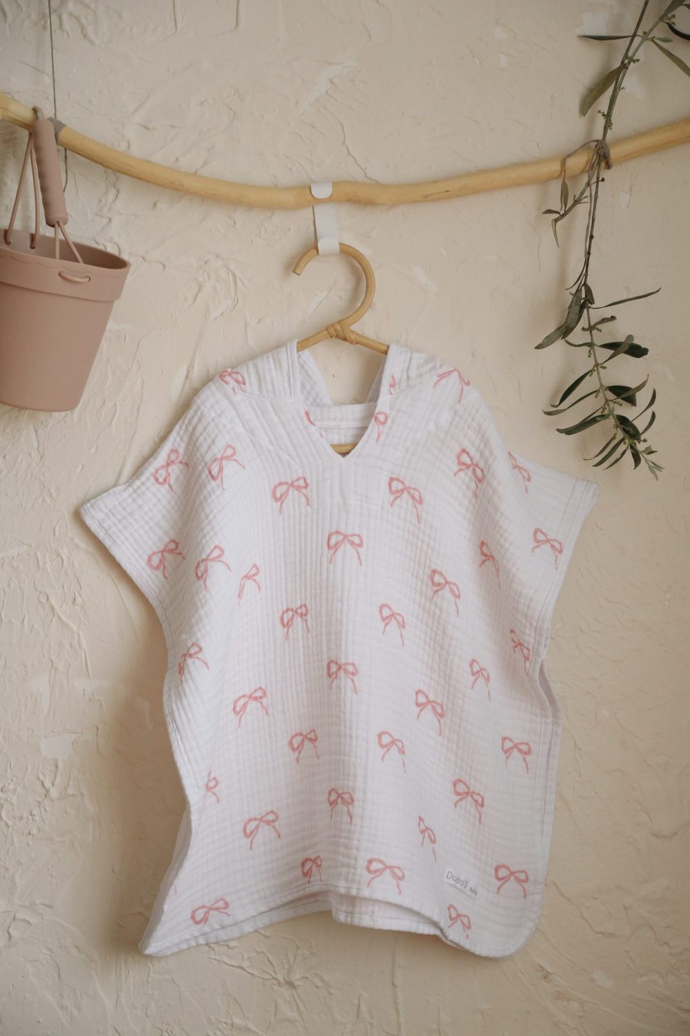 Organik Müslin Fiyonklu Bebek & Çocuk Panço %100 Doğal, 4 Katlı, Ultra Yumuşak!