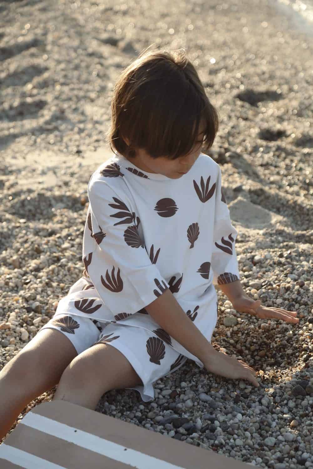 Cactus & Seashell Patterned 100% Organic Cotton Oversize Baby & Kids Set