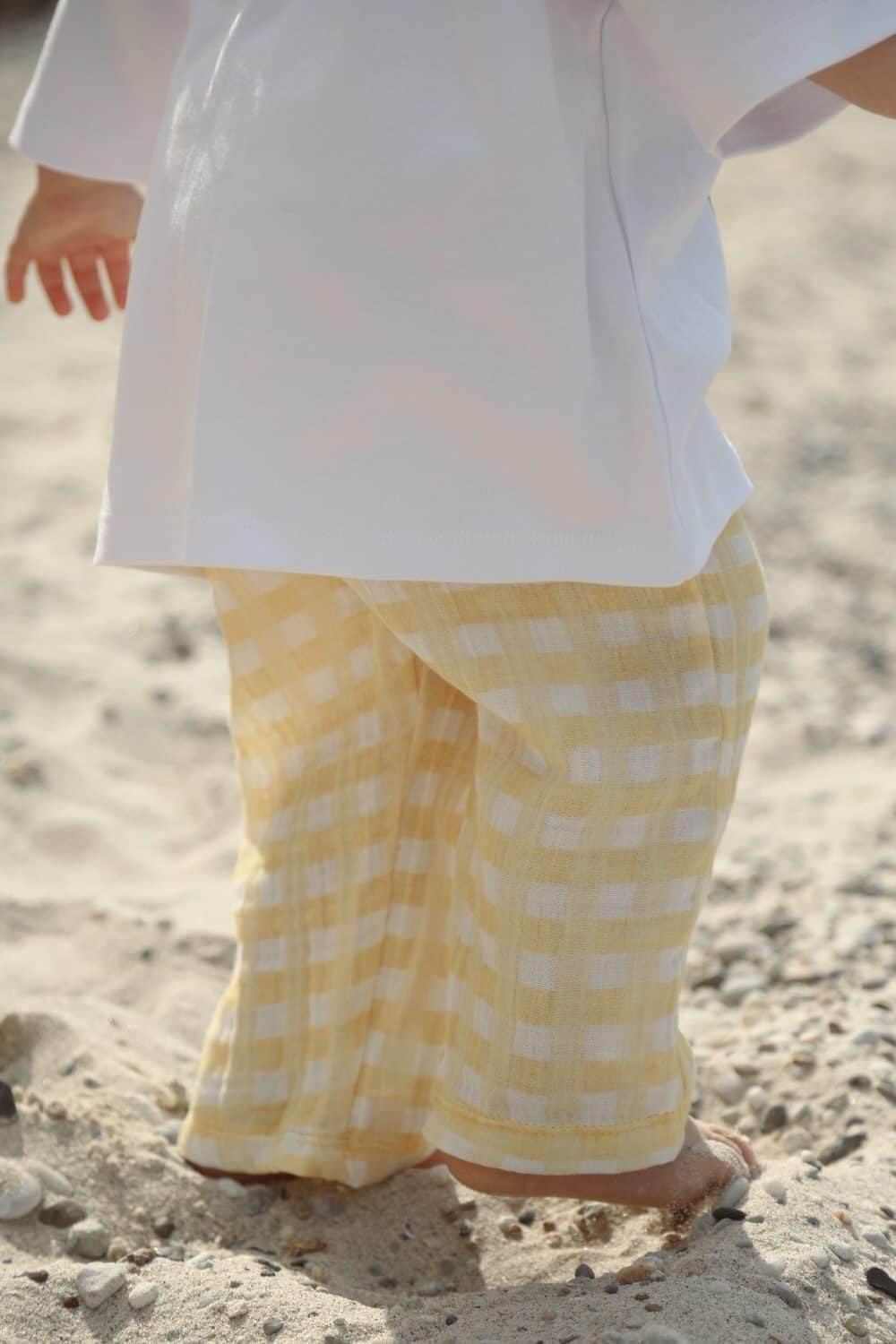 Yellow White Plaid Muslin Baby & Kids Pants – Soft Fabric, Comfortable Fit
