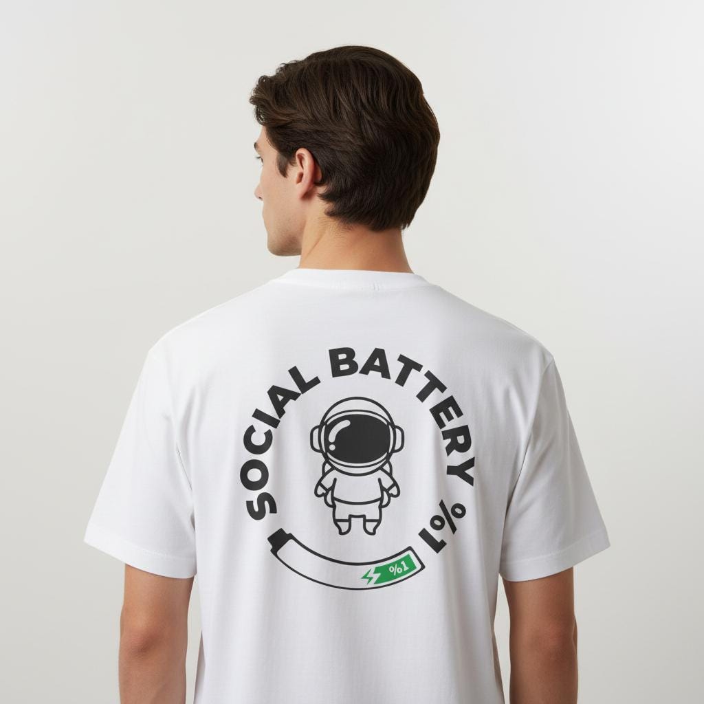 Social Battery Astronaut Tee | Unisex | T-Shirt