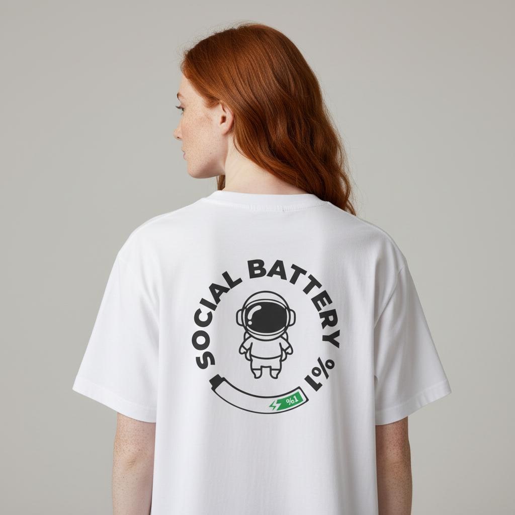 Social Battery Astronaut Tee | Unisex | T-Shirt