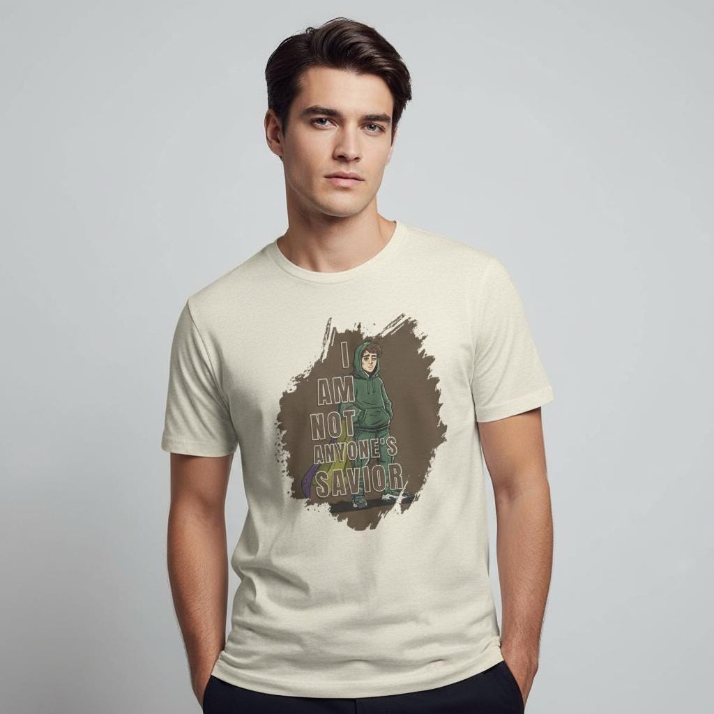 I Am Not Anyone's Savior T-Shirt | Hooded Figure Illustration
