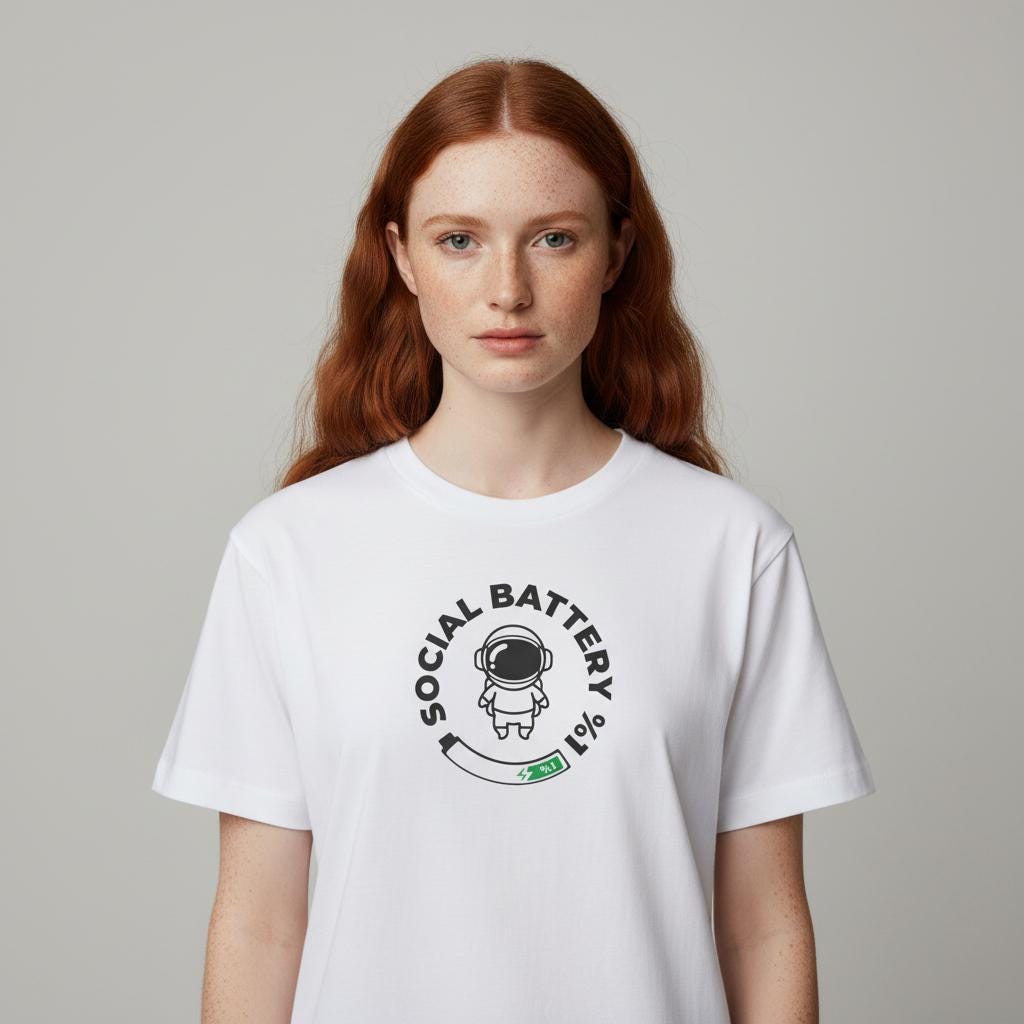 Social Battery Astronaut Tee | Unisex | T-Shirt